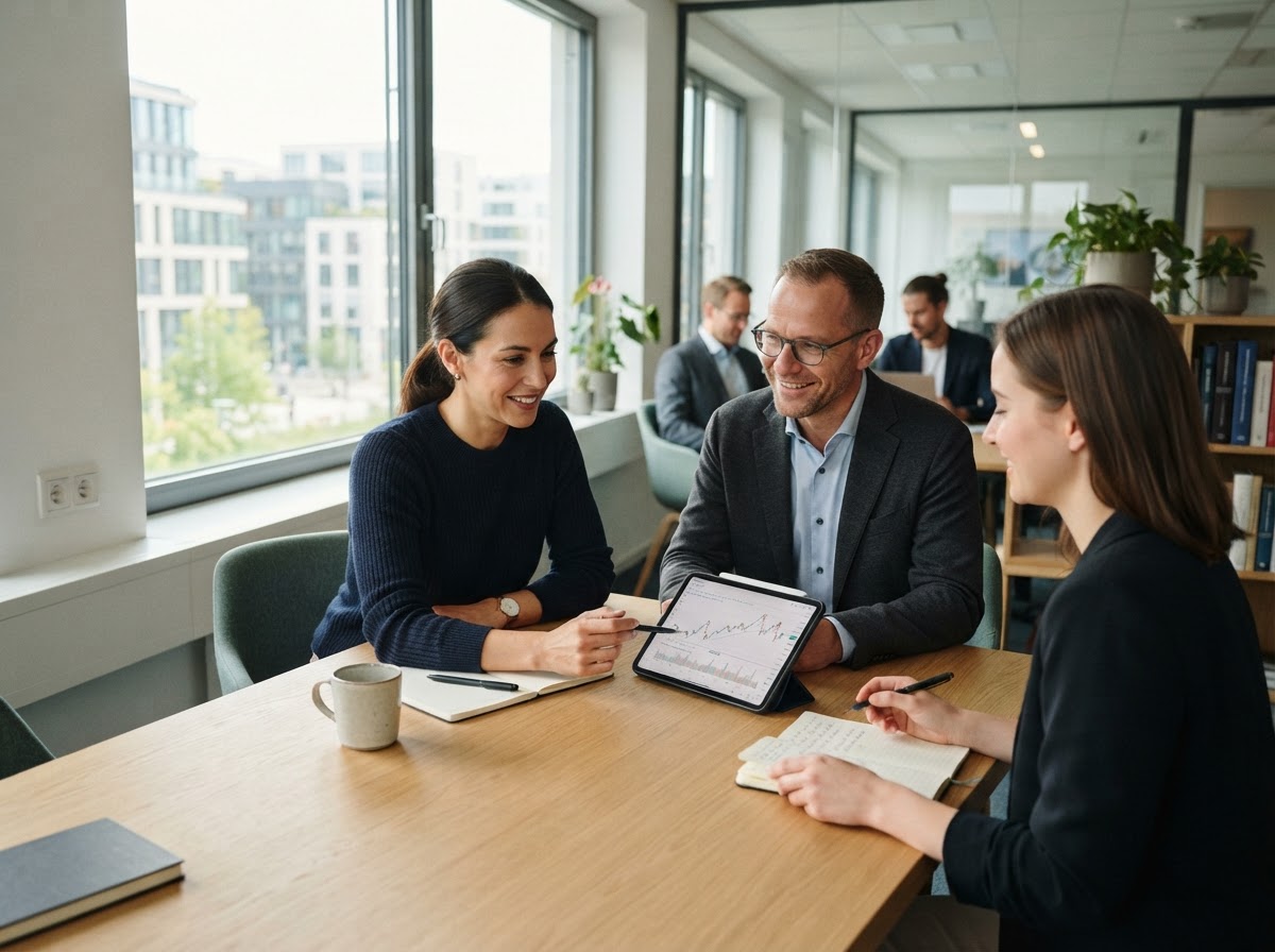 NiroFin Team bei der Auswertung von Finanz- und Marktdaten